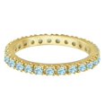thumbnail image 3 of Aquamarine Eternity Stackable Ring Guard Band 14K Yellow Gold (0.50ct), 3 of 3