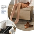 thumbnail image 5 of Hearth & Harbor Ottoman Storage Bench, Faux Leather 30" Foot Stool Ottoman With Storage, Taupe, 5 of 8