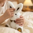 thumbnail image 4 of 2026 Bunny Plush Stuffed Animal , 9.8" Soft Cuddly Bunny Doll Gift for Adults, Birthday Graduation Present for Friends Classmates, Cute Huggable Companion, White, 4 of 5