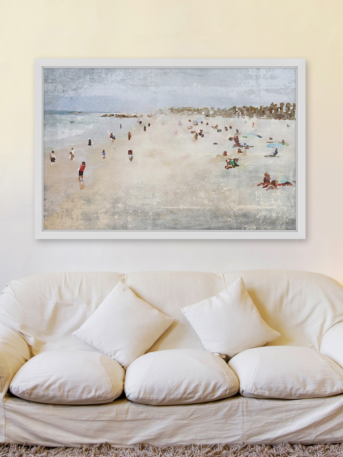 "Fun in the Cote d'Azur" Framed Painting Print