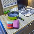 thumbnail image 3 of QJUHUNG 5pcs Magic Cleaning Cloth - Fish Scale Glass Wiping Cloth  Car Window Mirror Cleaning Cloth - Non Marking And Reusable - Suitable for Cleaning Kitchens  Mirrors  Glass  Plates  Sc, 3 of 5