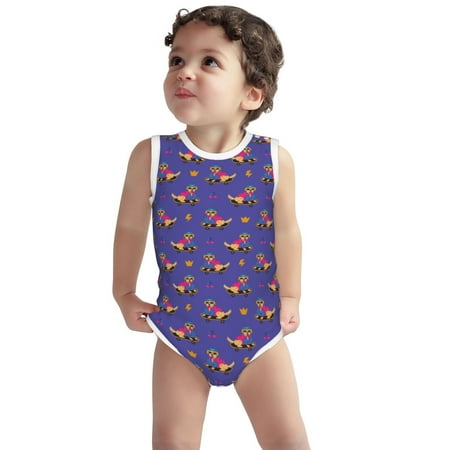 

Vsdgher Labrador Retriever Dog Print Baby Unisex Baby Cotton Sleeveless Bodysuits Soft and velvety comfortable and breathable