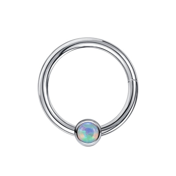 QQTDFG 1/3Pcs Stainless Steel Nose Rings 16g Opal Helix Earring Septum Piercing Jewelry-Multicolor-1 Pc