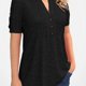 thumbnail image 1 of Camiseta Casual De Cuello Redondo Para Mujer, Camiseta Holgada De Verano Con Mangas Cortas, Botones, Plisado, Color Liso Y A La Moda., 1 of 4