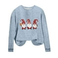 thumbnail image 2 of FcBaudy Chandails en Molleton pour Femmes, Chandails en Molleton Sans Capuche, Chandails en Molleton de Noël Décontractés à Col Rond Manches Longues Chandail à Capuchon Ample Chandail à Capuchon à Capuche Haut en polyester pour Femmes, 2 of 4