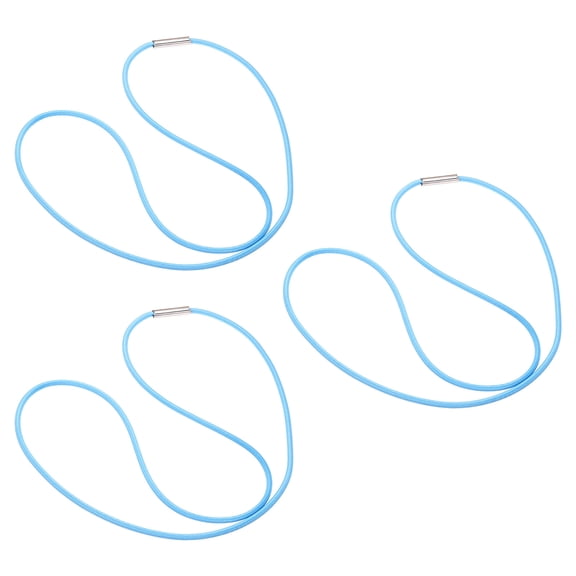 Uxcell 3Pcs Trash Can Rubber Bands, Fits 13-30 Gallon Trash Can 27", Sky Blue