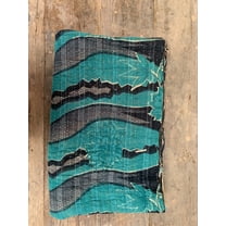 Sleeping Counterpane Stitched Hand Kantha Work Gudari Quilted FloraL Bedspread