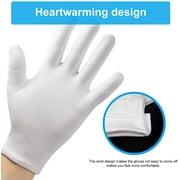 5Pairs Moisturizing Gloves Overnight, Cotton Gloves for Dry Hands Eczema,White Cotton Gloves for Men and Women, One Size Fit Most Cloth Gloves