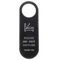 thumbnail image 1 of Double Sided Do Not Disturb Please Makup Up Room Door Hanger Sign for Hotel Room Service PU Please Do Not Disturb Tag Hotel Privacy Door Sign, 1 of 4