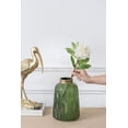 thumbnail image 3 of A&B Home Glass Vase with Vintage Green Leaf Pattern, 7" x 10", 3 of 5
