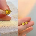 Elegant Simple Women Pierced ears Love Zircon Heart Earring Korean