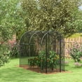 thumbnail image 2 of Galvanized Steel Crop Cage, Plant Protection Tent with Zippered Door, 4' x 8', Black, 2 of 6