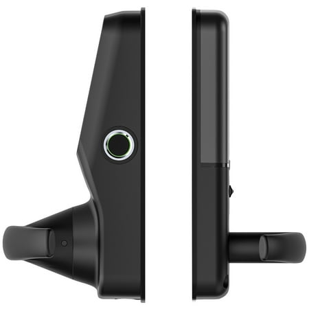 Lockly - Secure Plus Smart Lock Bluetooth Replacement Latch with Touchscreen/Fingerprint Sensor/Key Access/Auto Lock - Matte Black