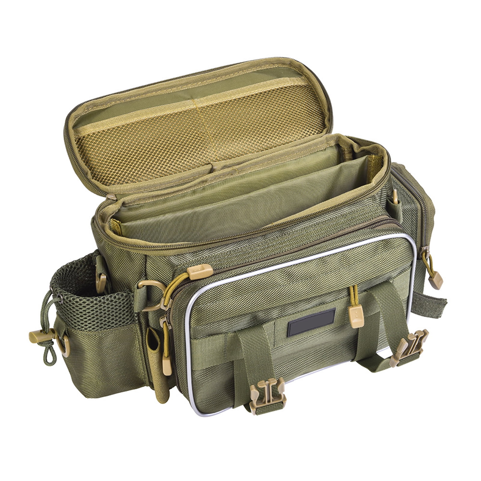 SPRING PARK Carp Sea Fly Fishing Tackle Fishing Lures Reel Storage Bag Pack Carryall Waist Single Shoulder Bag Waterproof