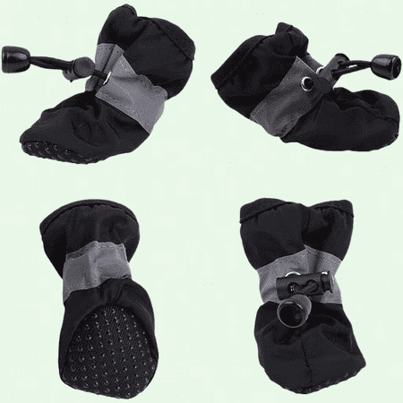 Pet Boots No. 5  Breathable Dog Shoes for Small Doggy  Durable Paw Protector  Black