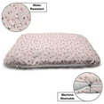 thumbnail image 3 of Dragonfly Pet Bed, Minimalist Themed Repetitive Spring Pattern Pastel Pink Flowers Graphic, Resistant Pad for Dogs and Cats Cushion with Removable Cover, 24" x 39", Blush and Multicolor, by Ambesonne, 3 of 4