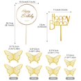 thumbnail image 2 of Decoraciones para pastel LANGPA de 22 piezas con mariposas y Happy Birthday, 2 of 6