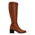 thumbnail image 2 of STYLE & COMPANY Womens Brown Stretch Panel Buckle Accent Vannie Round Toe Block Heel Zip-Up Riding Boot 6.5 M, 2 of 4