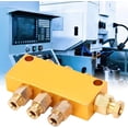 thumbnail image 3 of ZOUSSIQI Brass Oil Distributor Adjustable Lube Oil Piston Separator Divider Valve Lubrication System, TKType Distributor Value Manifold Block for Centralized Lubrication(One in, 3 out) CA919-18133, 3 of 9