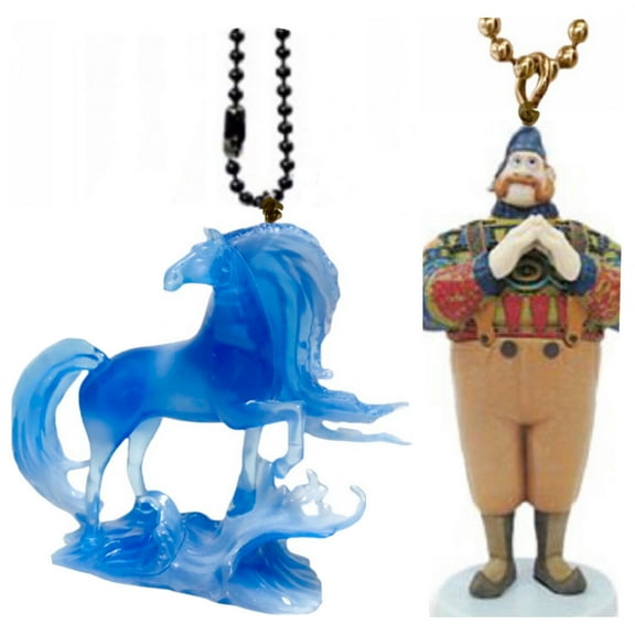 Oaken & Nokk Blue Elsa Horse Frozen 1 Pvc Keychain Dangler Ornament Figures 4”