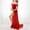Red, variant on kakina CMSX Women's off Shoulder Maternity Dress,Slim Cross Front Ruffled V-Neck Short Sleeves Side Slit Gowns for Photoshoot Sexy Maternity Nursing Long Dress