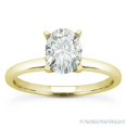 thumbnail image 2 of Oval Cut Forever Brilliant Moissanite 4-Prong Solitaire Engagement Ring in 14k Yellow Gold, 2 of 4