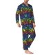 thumbnail image 2 of Balery Magical Mushrooms and Flowers Pijama para Hombre de Dos Piezas con Manga Larga, Conjunto de Dormir y Descanso Suave con Bolsillos-X-Large, 2 of 7