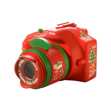 

REAYEHANE Education Christmas Kids Projector Camera Projector Slide Projector Torch Education Learning Santa Christmas Toys Gifts Kids (Red )