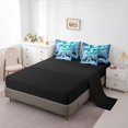 thumbnail image 3 of Manfei Mountain Wolves 7 Pieces Full Size Bedding Sets,Snowy Winter Full Size Bed in a Bag,White Green,Black Reversible, 3 of 7