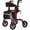 red, variant on Foldable Rollator Walker with Seat for Seniors, Lightweight Aluminum & Carbon Steel Rolling Walker, 350 lb Capacity, 5-Position Height Adjustable, Red