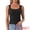 Black, variant on DARING DIVA Women's Scoop Neck Sleeveless Fitted Cotton Layering Tank Top XS Black
