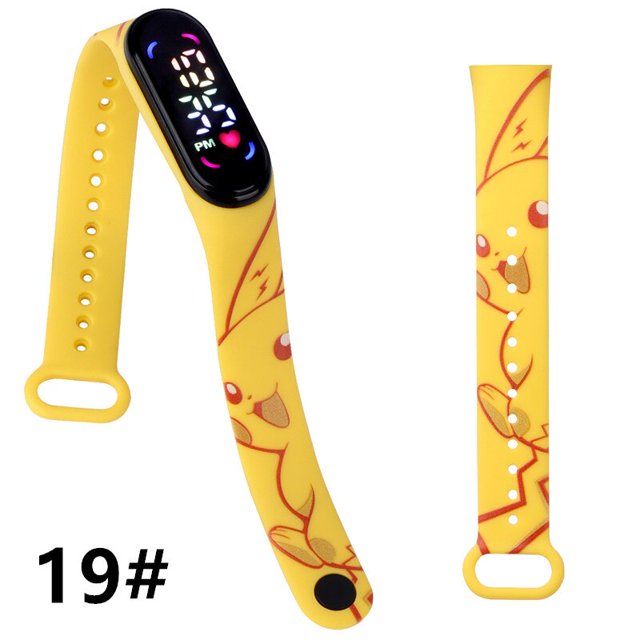 Reloj electrónico colorido de Pokémon Pikachu, reloj inteligente impermeable con pantalla táctil, exquisitos regalos de vacaciones para niños