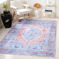 thumbnail image 3 of SAFAVIEH Serapi Teague Traditional Machine Washable Area Rug, Light Blue/Beige, 5'3" X 7'7", 3 of 14