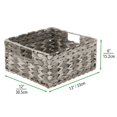 thumbnail image 4 of mDesign Woven Farmhouse Pantry Food Storage Bin Basket Box - 3 Pack - Gray Ombre, 4 of 9