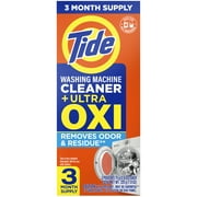 Tide Washing Machine Cleaner, Washer Machine Cleaner with Oxi for Front and Top Loader Washer Machines, Deep Cleaning Odor Eliminator, 3 Month Supply