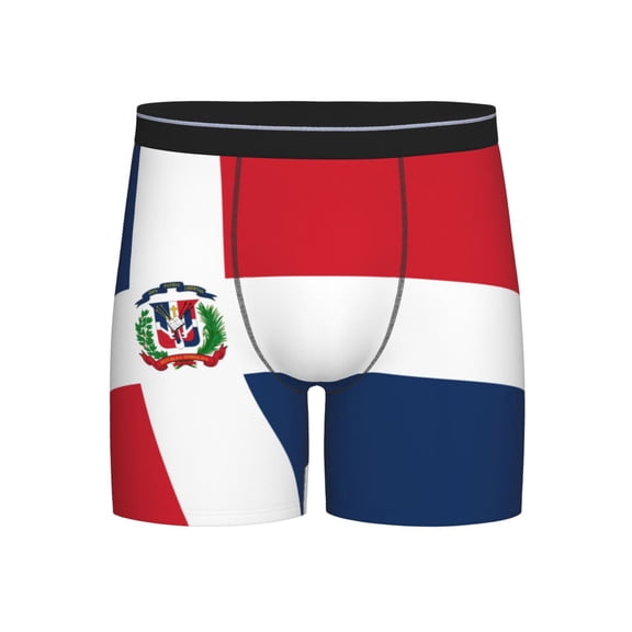 Men Dominican Republic Flag Boxer Briefs Moisture Wicking Funny Boxer Shorts