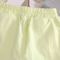 thumbnail image 5 of LJEFF Girls Elastic Waist Shorts, 4-Way Stretch Quick Dry Lightweight High Waist Shorts for Kids Yellow Size 10 Years, 5 of 8