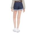 thumbnail image 3 of Dollhouse Juniors’ Belted Cuffed Denim Shorts,Blue,11, 3 of 3