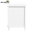 thumbnail image 5 of Bellemave White Wooden Nightstand with One Drawer, One Shelf for Kids, Adults, Retangle Bedroom Wood 1-Drawer Nightstand with Storage, 5 of 8