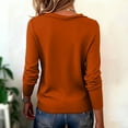 thumbnail image 4 of Womens Cowl Neck Sweater, Soft Knit Long Sleeve Pullover, Casual Winter Tops for Everyday Wear 2026 Saffron 2XL, 4 of 4