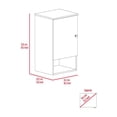 thumbnail image 5 of We Have Furniture Medicine Cabinet Porto, Two Internal Shelves, Light Oak / White Finish, 5 of 6