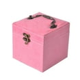 thumbnail image 3 of Velvet Jewelry Storage box three Layer Necklace Display Case Jewellery Accessories Pink, 3 of 7
