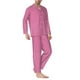 thumbnail image 2 of Balery Pink Gingham Pijama para Hombre de Dos Piezas con Manga Larga, Conjunto de Dormir y Descanso Suave con Bolsillos-XX-Large, 2 of 7