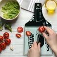 thumbnail image 3 of Galaxy Cutting Board, Come to the Dark Side We Have Coffee Funny Words Space Clash Between Black White, Tempered Glass Cutting and Serving Board, Wine Bottle Shape, Black White, by Ambesonne, 3 of 5