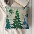 thumbnail image 3 of YINGXI Winter Holiday Decor Throw Pillow Cover Farmhouse Green Christmas Decorations Snowflake Tree Merry Christmas Let It Snow Christmas Decorative Cushion Covers for Sofa/Couch/Porch 20x20in, 3 of 5