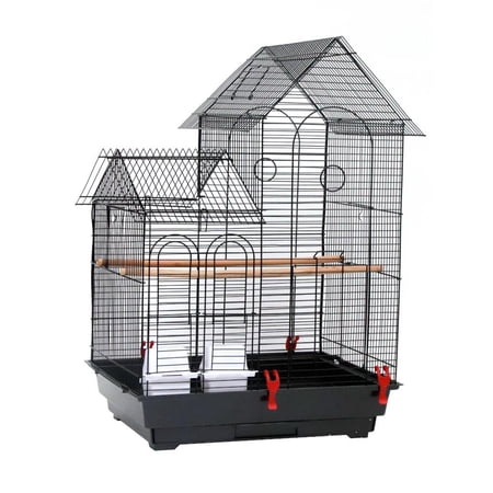 GoDecor 30" Bird Parrot Cage Canary Parakeet Cockatiel Bird Finch Black