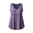 thumbnail image 5 of Women's Eyelet Tank Tops Casual Sleeveless V-Neck Blouses Empire Waist Trendy Boho Summer Beach Vacation Outfits, 5 of 6