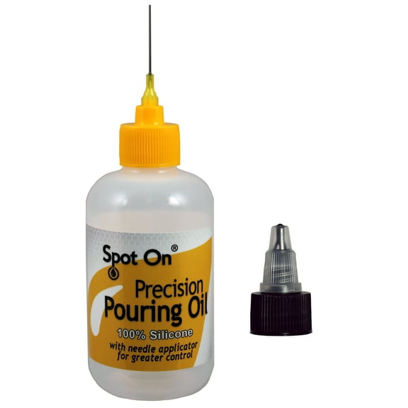 Spot On® Acrylic Painting Precision Pouring Oil with Needle Applicator -- 100% Pure Silicone