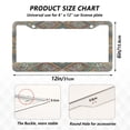 thumbnail image 7 of Aluminum License Plate Frame 2 Pack Car Exterior Accessory Car Tag Holder for Front Rear Plates Cars Decor Intricate Brown Batik Pattern, 7 of 7