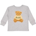 thumbnail image 3 of Inktastic Vintage Teddy Bear in Sweater with Christmas Trees Boys or Girls Long Sleeve Toddler T-Shirt, 3 of 5